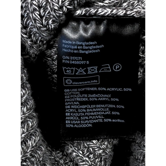 H & M Women's Long Sleeve Medium Knit With Side Zippers Pull over Gray Sweater - Picture 9 of 12